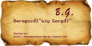 Beregszászy Gergő névjegykártya