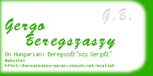 gergo beregszaszy business card